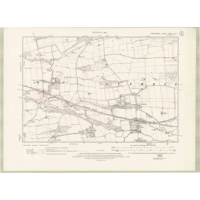 1922 Map of Forfarshire Sheet XXXIX.NE, 1927 Print
