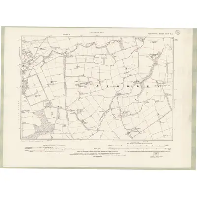 1922 Map of Forfarshire Sheet XXXIX.SE, 1927 Print