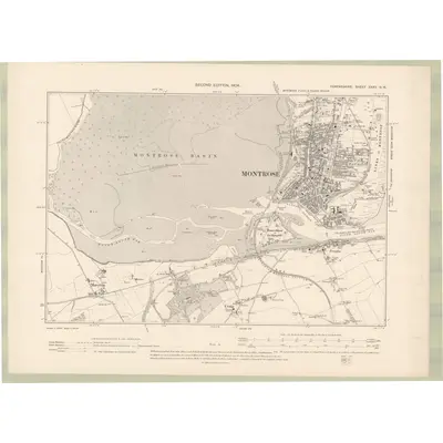 1902 Map of Forfarshire Sheet XXXV.NW, 1904 Print