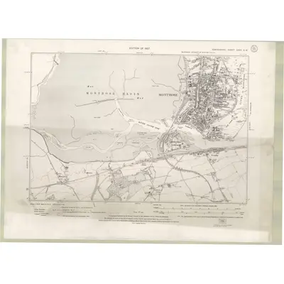 1922 Map of Forfarshire Sheet XXXV.NW, 1927 Print