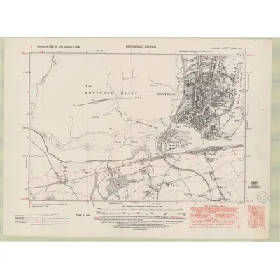1938 Map of Forfarshire Sheet XXXV.NW, 1950 Print