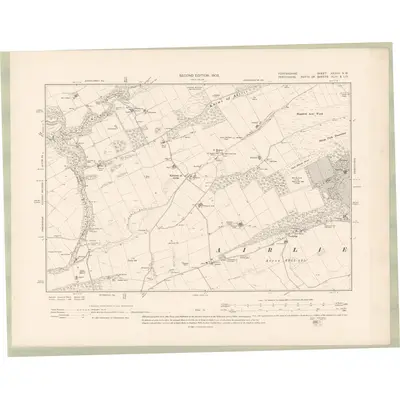 1900 Map of Forfarshire Sheet XXXVII.NW, 1903 Print