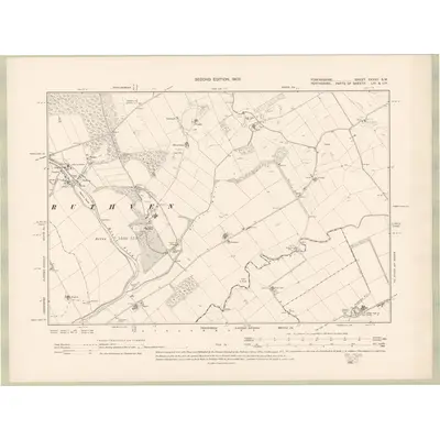1900 Map of Forfarshire Sheet XXXVII.SW, 1903 Print