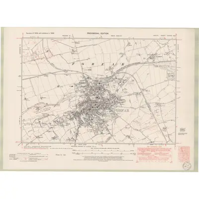 1938 Map of Forfarshire Sheet XXXVIII.NE, 1950 Print
