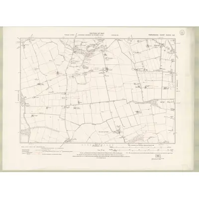 1922 Map of Forfarshire Sheet XXXVIII.SE, 1927 Print