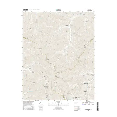 2016 Map of Fork Mountain, 2016 Print