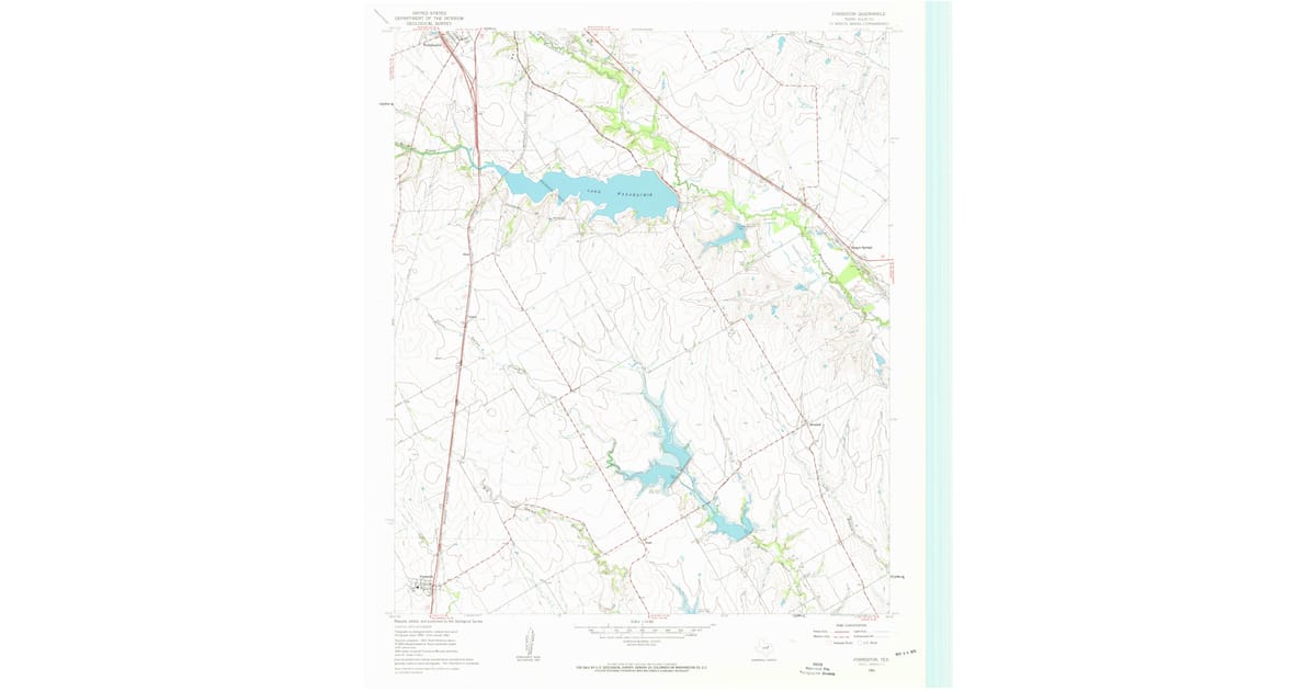 1961 Map of Forreston, Ellis County, TX — High-Res | Pastmaps