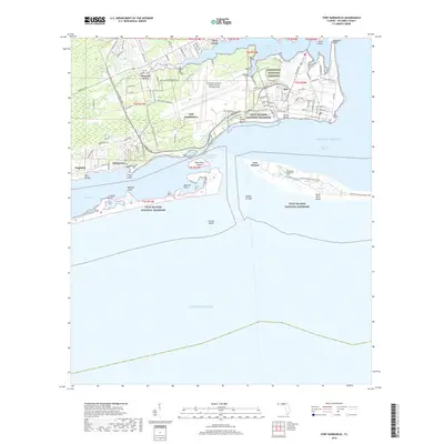 2018 Map of Fort Barrancas, 2018 Print