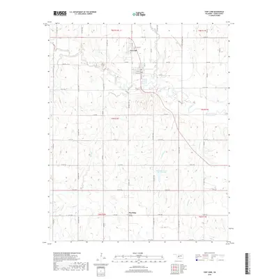 2018 Map of Fort Cobb, 2018 Print