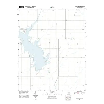 2012 Map of Fort Cobb Dam, 2012 Print