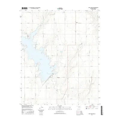 2016 Map of Fort Cobb Dam, 2016 Print