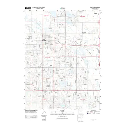 2013 Map of Fort Collins, 2013 Print