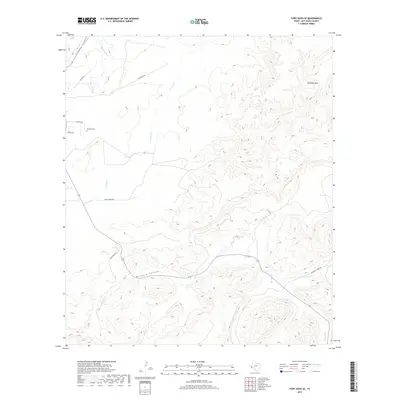 2019 Map of Fort Davis SE, 2019 Print