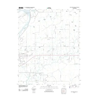 2012 Map of Fort Gibson Dam, 2012 Print
