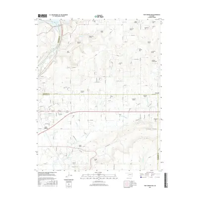 2016 Map of Fort Gibson Dam, 2016 Print