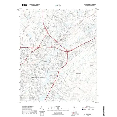 2020 Map of Fort Jackson North, 2020 Print