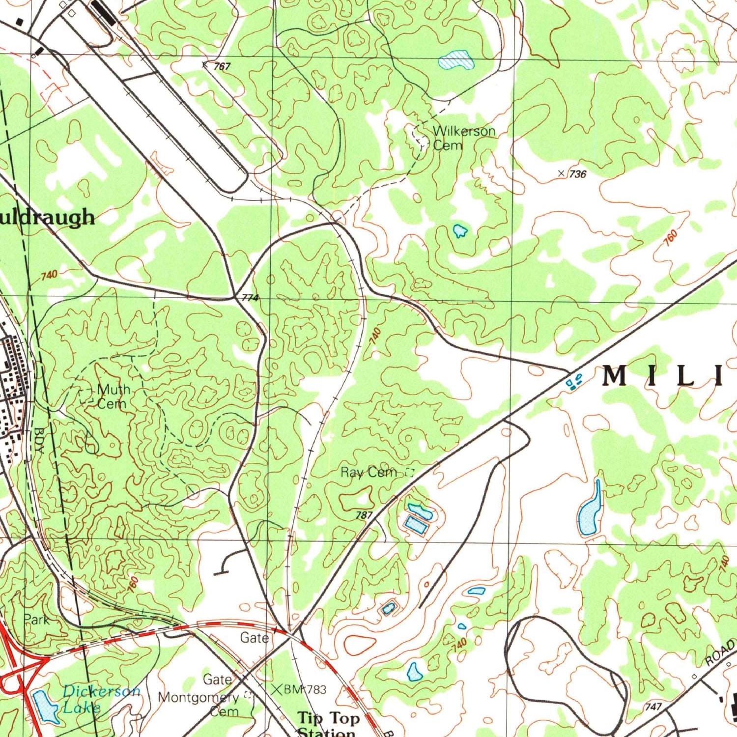 1991 Map of Fort Knox, KY — High-Res | Pastmaps