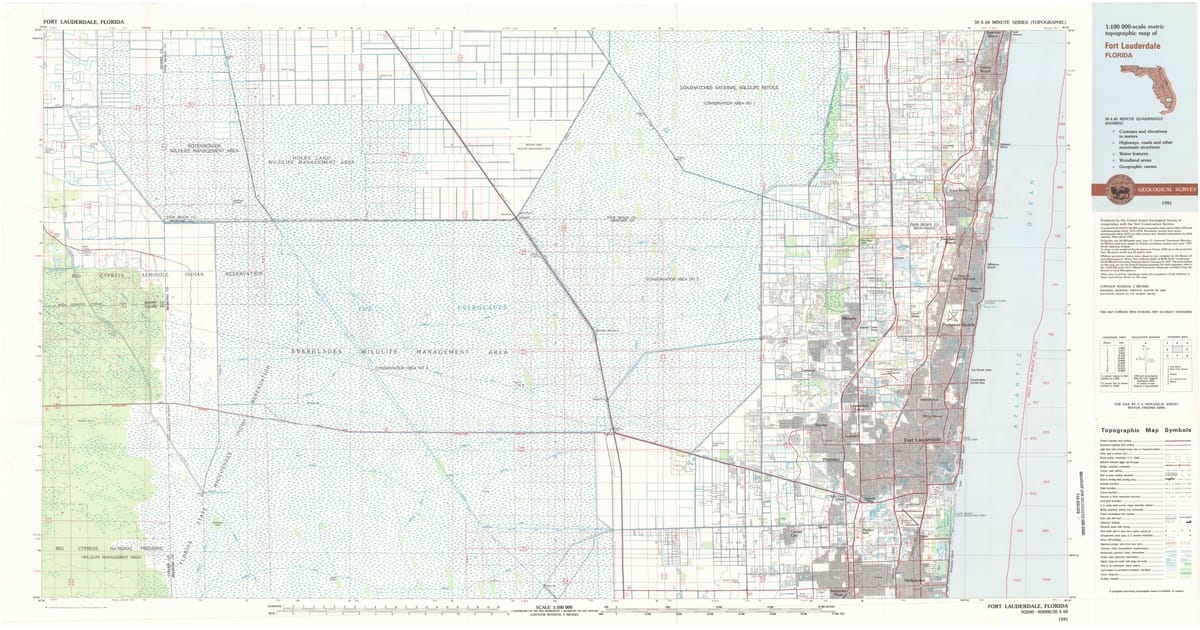 1980s Maps of Boca Del Mar FL - Fort Lauderdale Broward County Fl Usgs Topo 1981 P1983 Og 1200x630
