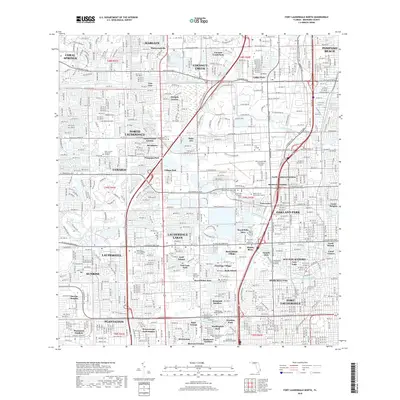 2018 Map of Fort Lauderdale North, 2018 Print