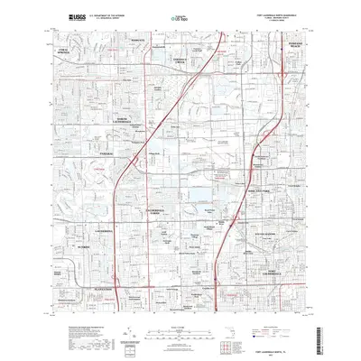 2021 Map of Fort Lauderdale North, 2021 Print