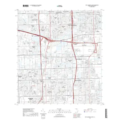 2018 Map of Fort Lauderdale South, 2018 Print