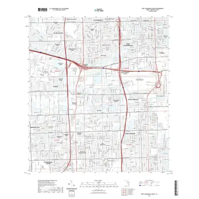 2021 Map of Fort Lauderdale South, 2021 Print