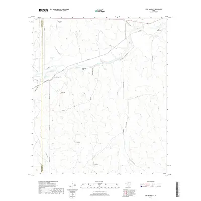 2019 Map of Fort McKavett, 2019 Print