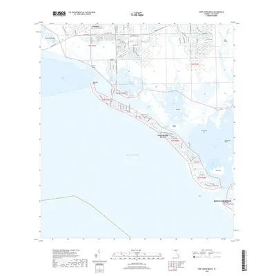 2018 Map of Fort Myers Beach, 2018 Print