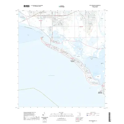 2021 Map of Fort Myers Beach, 2021 Print