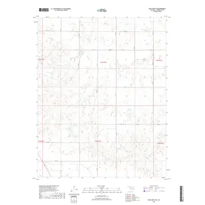 2018 Map of Fort Supply NE, 2018 Print
