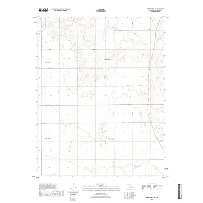 2018 Map of Fort Supply NW, 2018 Print