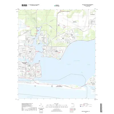 2018 Map of Fort Walton Beach, 2018 Print