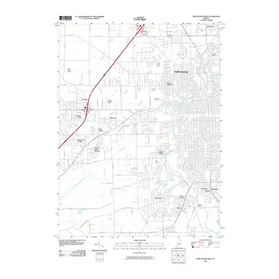 2010 Map of Fort Wayne West, 2010 Print