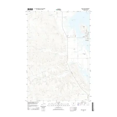 2014 Map of Fort Yates, 2014 Print