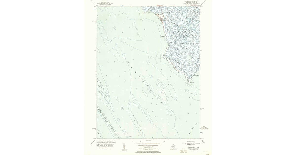 1956 Map of Fortescue, NJ — HighRes Pastmaps