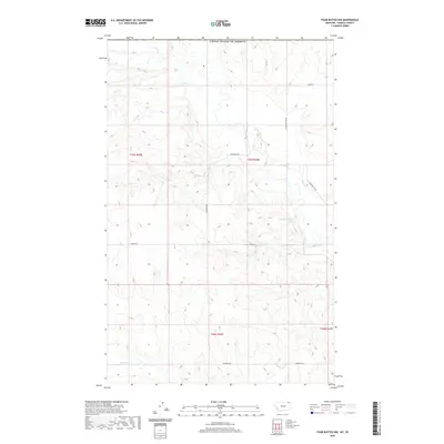 2020 Map of Four Buttes NW, 2020 Print