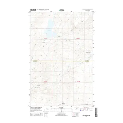 2014 Map of Four Horns Lake, 2014 Print