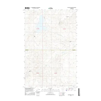 2017 Map of Four Horns Lake, 2017 Print