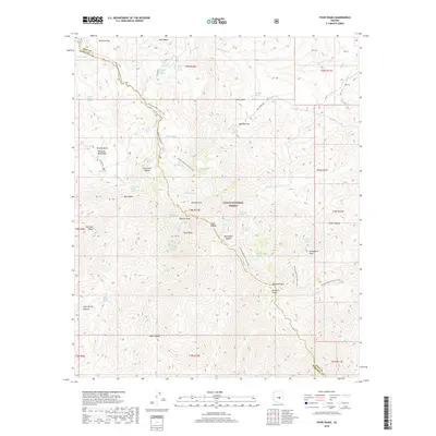 2018 Map of Four Peaks, 2018 Print
