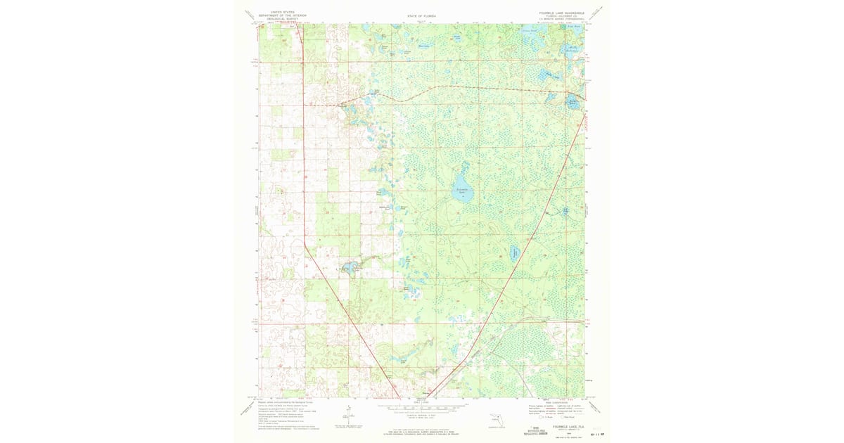 1960s Maps of Bell FL Pastmaps - Fourmile Lake Gilchrist County Fl Usgs Topo 1968 P1971 Og 1200x630