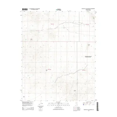 2014 Map of Fourth of July Mountain, 2014 Print