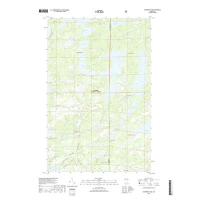 2019 Map of Fourtown Lake, 2019 Print