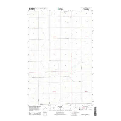 2014 Map of Fowler Coulee SW, 2014 Print