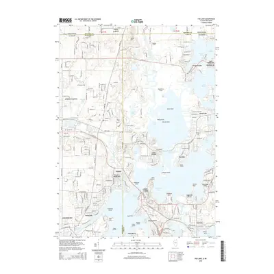 2015 Map of Fox Lake, 2015 Print