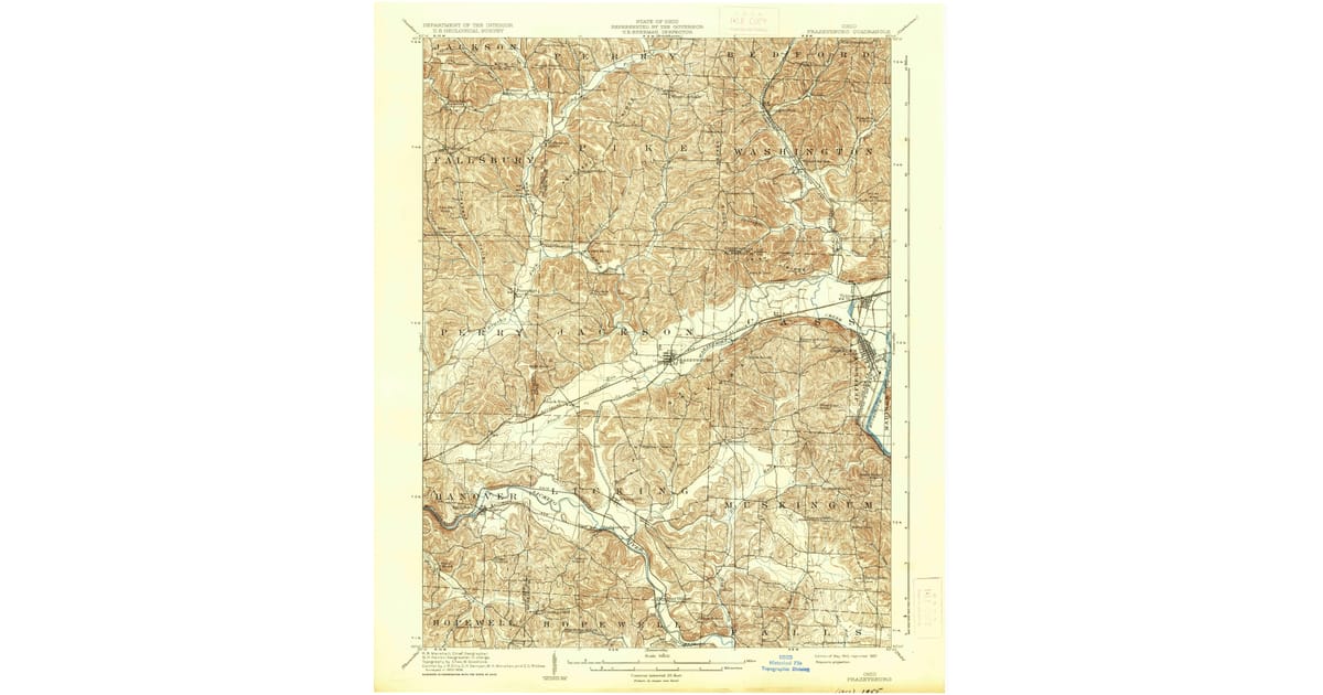 Old Maps of Frazeysburg OH for - Frazeysburg Muskingum County Oh Usgs Topo 1910 P1937 Og 1200x630 