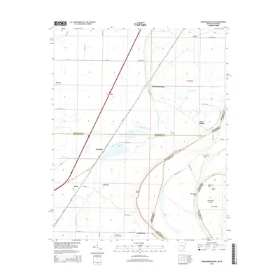 2014 Map of Frenchmans Bayou, 2014 Print