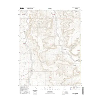 2017 Map of Fresno Canyon, 2017 Print