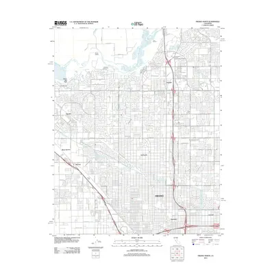 2012 Map of Fresno North, 2012 Print