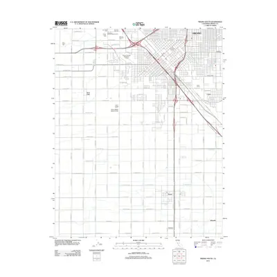 2012 Map of Fresno South, 2012 Print