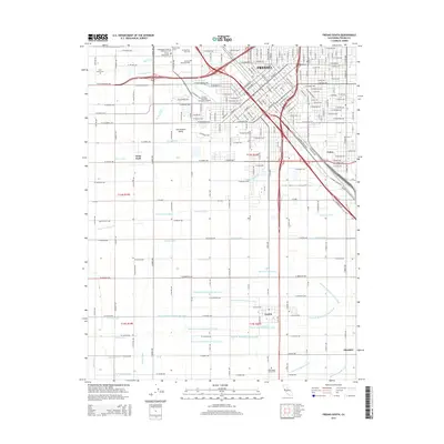 2015 Map of Fresno South, 2015 Print